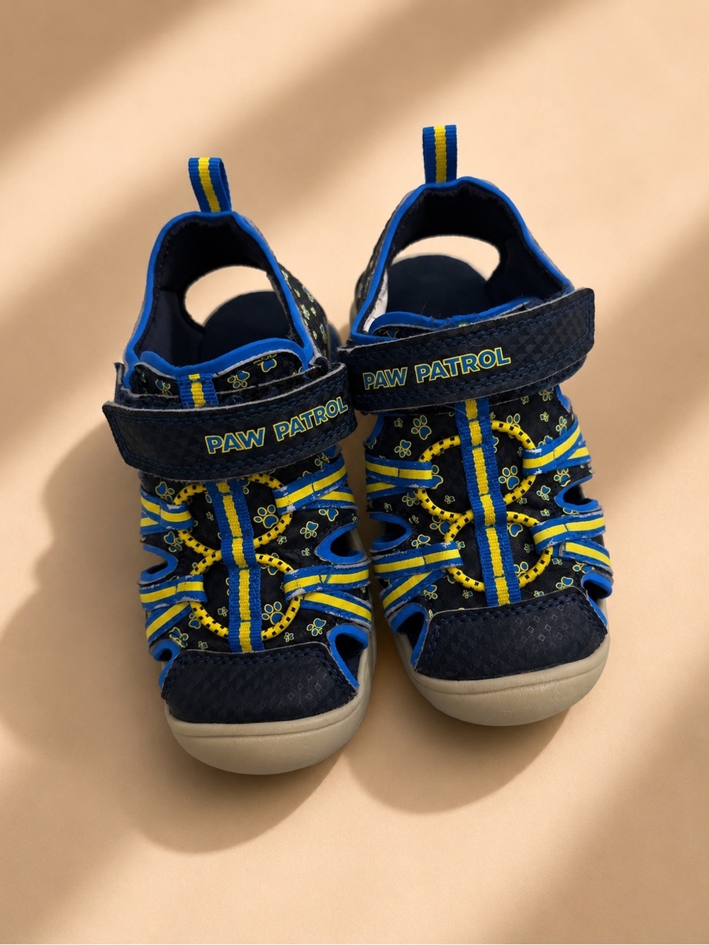 Paw Patrol Toddler Sandals Size 10 Blue Yellow Adventure Summer Water Shoes